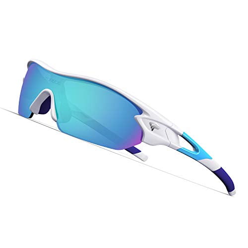 TOREGE Polarized Sports Sunglasses with 3 Interchangeable Lenses for Men Women Cycling Running Driving Fishing Glasses TR02 TOREGE Polarized Sports Sunglasses with 3 Interchangeable Lenses for Men Women Cycling Running Driving Fishing Glasses TR02